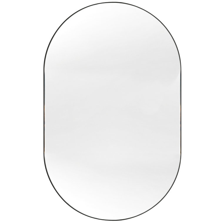 Ebern Designs Daisya Oval Metal Wall Mirror | Wayfair